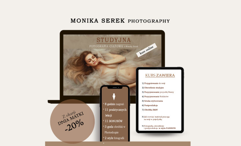 KURS online : STUDYJNA FOTOGRAFIA CIĄŻOWA z Moniką Serek : Fine Art & FASHION !
