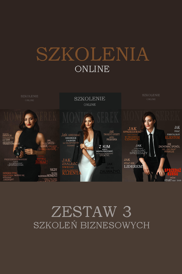 Zbiór 3 szkoleń BIZNESOWYCH ONLINE